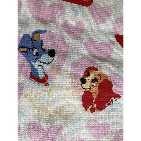 2 Pack Disney Lady And The Tramp Kitchen Towels Hearts Valentines Day NEW - Picture 6 of 13